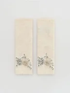 Rękawiczki - Reserved - Rękawiczki z wełną alpaki - złamana biel - miniaturka - grafika 1