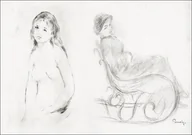 Plakaty - Galeria Plakatu, Plakat, Study for a Female Bather, Pierre-Auguste Renoir, 50x40 cm - miniaturka - grafika 1
