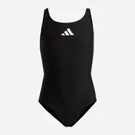 Stroje kąpielowe dla dziewczynek - Strój kąpielowy jednoczęściowy dziecięcy dla dziewczynki Adidas 3 Bars Sol St Y HR7477 98 Czarny (4066745120911) - miniaturka - grafika 1