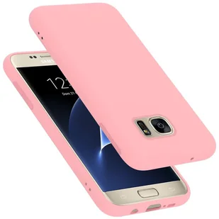 Pokrowiec Do Samsung Galaxy S7 Etui w LIQUID RÓŻOWY TPU Silikon Case Cover Obudowa Ochronny Cadorabo - Etui i futerały do telefonów - miniaturka - grafika 1