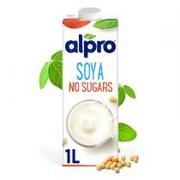 Napoje roślinne - ALPRO ALPRO NAPÓJ SOJOWY BEZ CUKRU I SOLI 1 L. T1-ALPRO-0034 - miniaturka - grafika 1