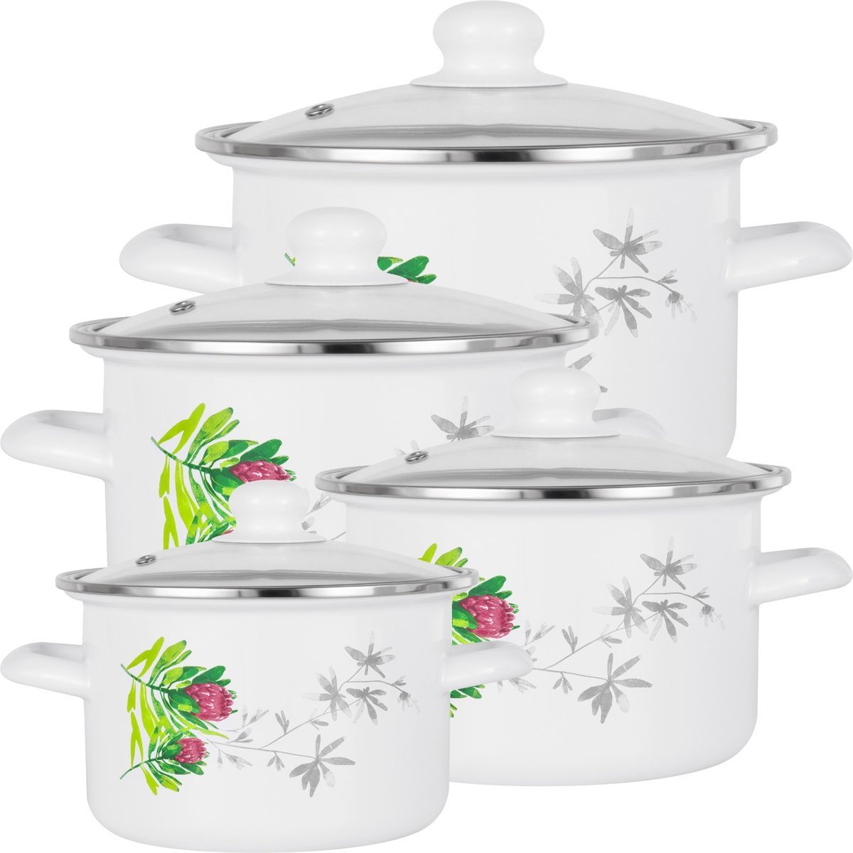 EMALIA GARNEK PROTEA EMALIOWANY ZESTAW 8EL.