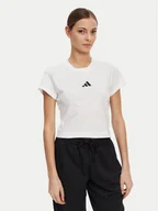 Koszulki i topy damskie - adidas T-Shirt Future Icons Small Logo Baby JE4001 Biały Slim Fit - miniaturka - grafika 1