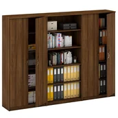 Zestawy mebli biurowych - B2B Partner Zestaw szaf MIRELLI, Typ V - orzech 437560 - miniaturka - grafika 1