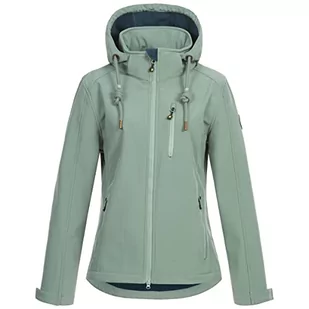 Damska kurtka softshell z odpinanym kapturem kurtka przejściowa Windbreaker #ankerglutfreude - Kurtki damskie - miniaturka - grafika 1