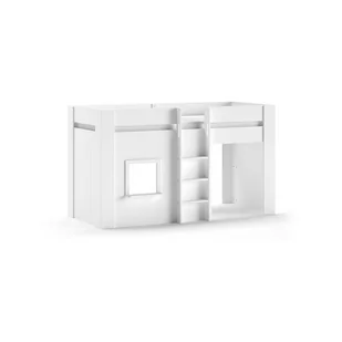 Białe podwyższone łóżko dziecięce z litego drewna sosnowego 90x200 cm RENO – Vipack - Łóżka dla dzieci i młodzieży - miniaturka - grafika 1