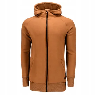 Bluza męska bawełniana brązowa rozpinana kieszenie na zamek CUNA S - Bluzy męskie - miniaturka - grafika 1