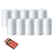 Świece - Świeca Świeczki Zestaw Świec Wesele Białe 10Cm Ślub Świeczka 10X Świece - miniaturka - grafika 1