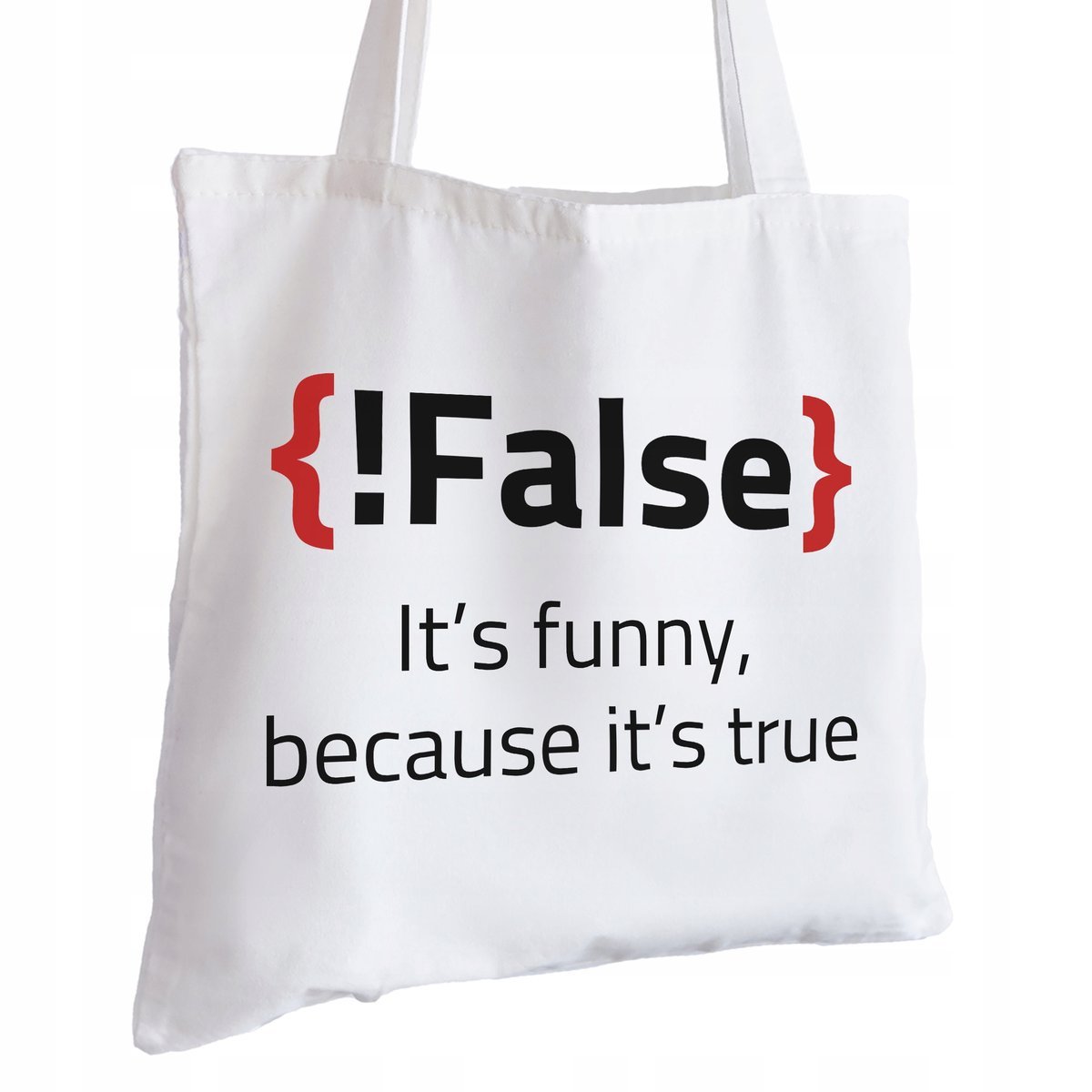 Torba Bawełniana biała dla Programisty Na Prezent ekologiczna Trwały Nadruk