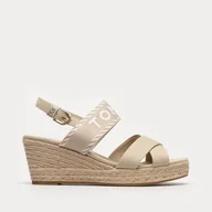 Sandały damskie - TOMMY HILFIGER SEASONAL WEBBING MID WEDGE - Tommy Hilfiger - miniaturka - grafika 1