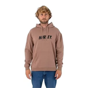 Hurley Męska bluza Fastlane Solid Po Fleece Sweatshirt, taupe, XL, szarobrązowy, XL - Bluzy męskie - miniaturka - grafika 1