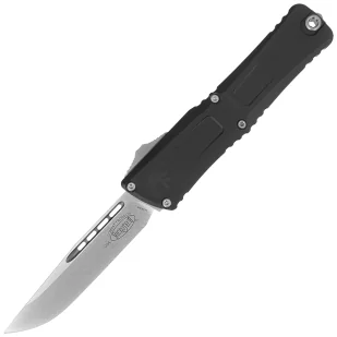 Nóż automatyczny OTF Microtech Combat Troodon S/E Gen III Black Aluminium, Stonewashed M390MK by Tony Marfione (1143-10) - Noże - miniaturka - grafika 1