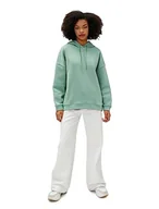 Bluzy damskie - Koton Damska bluza z kapturem z długim rękawem, niebieski (624), m - miniaturka - grafika 1