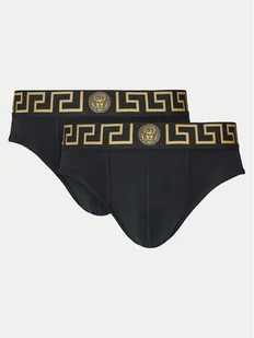 Versace Komplet 2 par slipów AU10180 1A10011 Czarny - Majtki męskie - miniaturka - grafika 1
