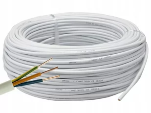 Przewód Kabel YDY 3x1,5mm DRUT BIAŁY 10m - Pozostałe akcesoria sieciowe - miniaturka - grafika 1