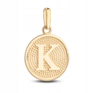 Wisiorki - ZŁOTA WYJĄTKOWA ZAWIESZKA MEDALIK LITERKA K 333 - miniaturka - grafika 1