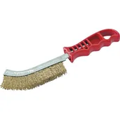 Materiały ścierne - Szczotka z drutu mosiądzowanego rękojeść PVC - miniaturka - grafika 1