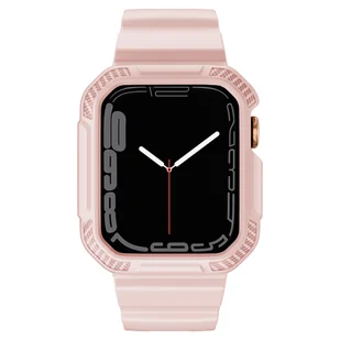 Kingxbar CYF106 2w1 pancerne etui Apple Watch SE, 8, 7, 6, 5, 4, 3, 2, 1 (41, 40, 38 mm) z paskiem różowe - Akcesoria do smartwatchy - miniaturka - grafika 3