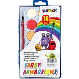 Titanum Farby akwarelowe Fun &amp Joy 18 kolorów - Przybory szkolne - miniaturka - grafika 2