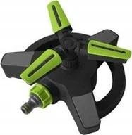 Inne akcesoria do nawadniania - Stalco Zraszacz obrotowy trójramienny na podstawie 8 funkcyjny ABS TPR - miniaturka - grafika 1
