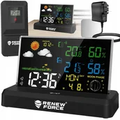 Stacje pogodowe - Stacja pogodowa pogody meteo Higrometr Barometr Termometr Zegar Dcf Czujnik - miniaturka - grafika 1