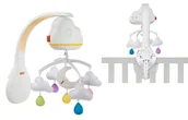 Karuzele dla niemowląt - CHMURKOWA KARUZELA DO NAD ŁÓŻECZKA USPOKAJACZ SENSOR PŁACZU DZIECKA PREZENT - miniaturka - grafika 1