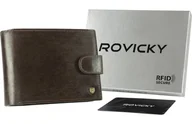Portfele - Portfel męski skórzany N61L-RVT-3203 D.Brown - miniaturka - grafika 1