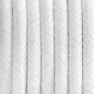 Biały kabel w oplocie bawełnianym B09 biała perła dwużyłowy 2x0.75 Kolorowe Kable - Przewody elektryczne - miniaturka - grafika 1