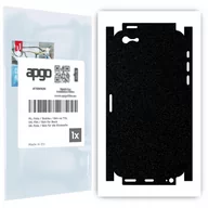 Folie ochronne do telefonów - Folia naklejka skórka strukturalna na TYŁ+BOKI do Apple iPhone 5s -  Czarny Pastel Matowy Chropowaty Baranek - apgo SKINS - miniaturka - grafika 1