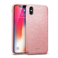 Etui i futerały do telefonów - Etui na telefon komórkowy Apple iPhone XS Max, brokatowe etui ochronne TPU, różowe złoto - miniaturka - grafika 1