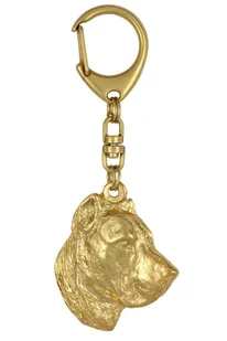 Presa Canario, Dog kanaryjski - pozłocony brelok do kluczy z psem, ozdoba torebki, luksusowy dodatek marki Art-Dog - Breloki - miniaturka - grafika 1