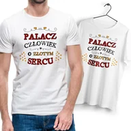 Koszulki męskie - Koszulka Męska Biała dla Palacza Bawełniana T-shirt Trwały Nadruk - miniaturka - grafika 1