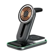 Ładowarki do telefonów - Ładowarka Indukcyjna MagSafe 15W 4W1 przezroczysta LW-A8 - miniaturka - grafika 1