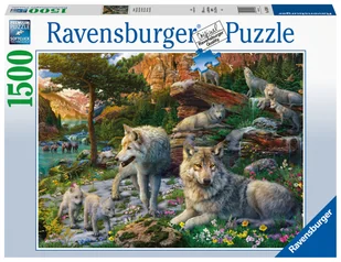 Ravensburger Puzzle 16598 - Wolfsrudel im Frühlingserwachen - 1500 Teile Puzzle für Erwachsene und Kinder ab 14 Jahren 16598 - Puzzle - miniaturka - grafika 1