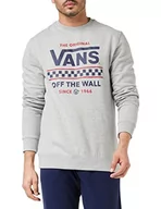 Bluzy męskie - Vans Męska bluza Stackton Crew (Grey Heather), L, wrzos szary, L - miniaturka - grafika 1