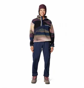 Damski polar nierozpinany bez kaptura Columbia Helvetia II Printed Crop - granatowy - COLUMBIA - Koszulki sportowe damskie - miniaturka - grafika 1