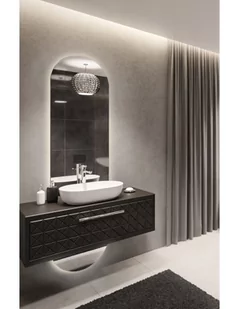 Lustro łazienkowe owalne w dwóch częściach z podświetleniem - NIKO LED, Wymiar: 50x120 - Lustra Lustro łazienkowe owalne w dwóch częściach z podświetleniem - NIKO LED, Wymiar: 50x120 - Lustra - miniaturka - grafika 1