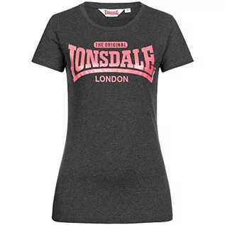 Koszulki i topy damskie - Lonsdale Lonsdale T-shirt damski czarny Marl Black XL 1140261034 - grafika 1