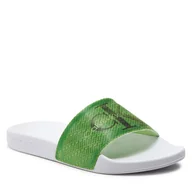 Klapki i japonki damskie - Klapki Calvin Klein Jeans Slide Lenticular Ml Wn YW0YW01403 Bright White/Icicle/Classic Green 02J - miniaturka - grafika 1