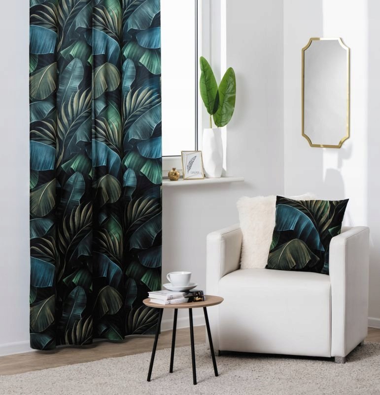 Zasłona NUSA zielona 140 x 260 cm