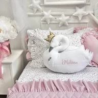 Kołdry i poduszki dla dzieci - Poduszka dekoracyjna Łabędź z personalizacją - miniaturka - grafika 1