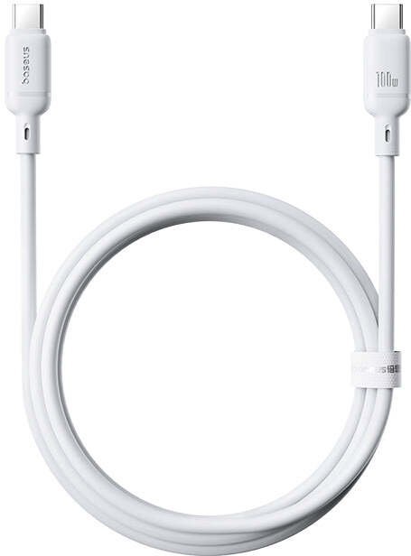 Kabel USB Baseus Baseus Silky Ser.Charging Cable Type-C to Type-C 100W 1m White