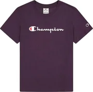Koszulki i topy damskie - Champion Koszulka damska Champion SS Tee fioletowa 117534 VS503 L - miniaturka - grafika 1