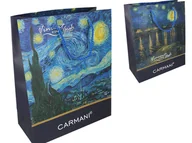 Pudełka i szkatułki - Torebka prezentowa - V. van Gogh, Taras Kawiarni w nocy, Gwiaździsta Noc (CARMANI) - miniaturka - grafika 1