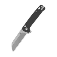 Noże - Nóż składany QSP Knife Penguin QS130BL-A1 Button Lock Stonewashed 14C28N Black G10 - miniaturka - grafika 1