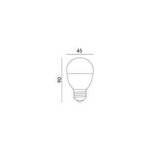 Żarówka LED kulka E27 9W b.zimna 6000K 900lm mleczna G45 PREMIUM KOBI - Żarówki LED - miniaturka - grafika 2
