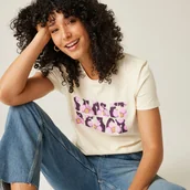 Koszulki i topy damskie - Regatta Orla Kiely Damska koszulka Kremowy, Cotton, Rozmiar: 42 - miniaturka - grafika 1