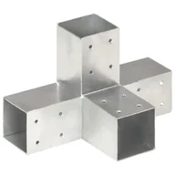 Akcesoria do ogrodzeń - vidaXL Łącznik do słupków w kształcie X, metalowy, 71x71 mm - miniaturka - grafika 1