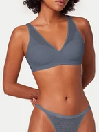 Biustonosze - Triumph Biustonosz bezfiszbinowy Triumph Signature Sheer 10215909 Niebieski - miniaturka - grafika 1