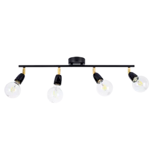 Britop Porcia lampa sufitowa (spot) 4-punktowa czarna/złota 8127404 8127404 - Lampy sufitowe - miniaturka - grafika 1